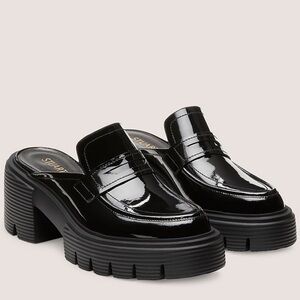 Stuart Weitzman SoHo Mule Loafer in Black NEW